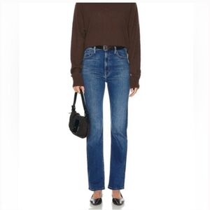 MOTHER Blue Straight Leg Jeans